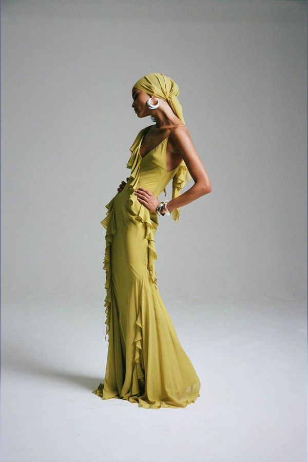 <a href="https://www.delavali.com/products/mayara-maxi-dress-in-yellow-georgette">DE LA VALI Mayara Maxi Dress</a>, $1,150