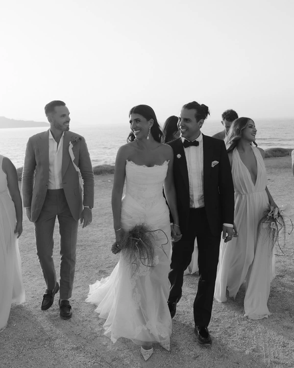 A Four-Day Fuchsia-Filled Seaside Wedding in Crete