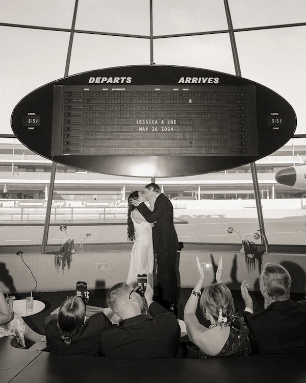 A Chic Wedding at a Retro New York City Airport