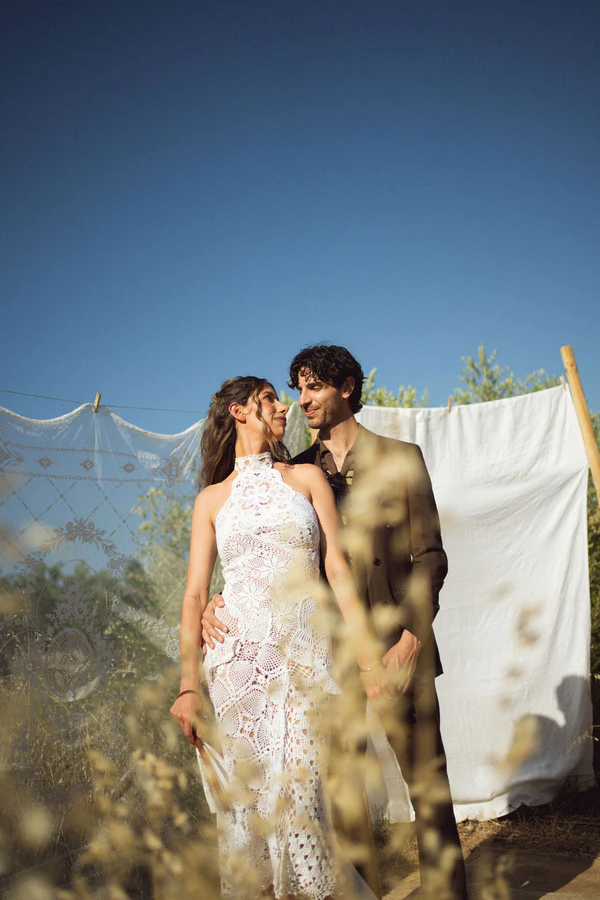 An Effortlessly Chic Garden Wedding in Mallorca with Vintage Details & Mountain Views