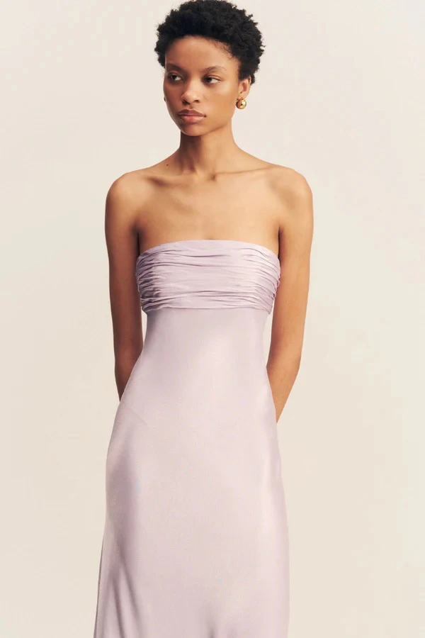 <a href="https://shonajoy.com/products/la-lune-strapless-ruched-bodice-maxi-dress-blossom">SHONA JOY Maxi Dress</a>, $420