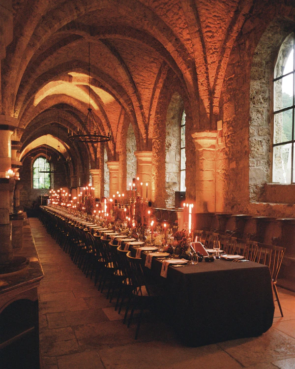 A Romantic Parisian Wedding in a Cinematic Open-Air Abbey