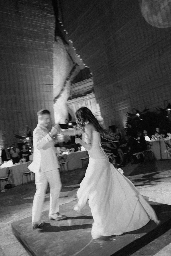 Giant Sculptural Florals & Dreamy Drapery by Mia Sylvia at This Stone Quarry Wedding in Menorca