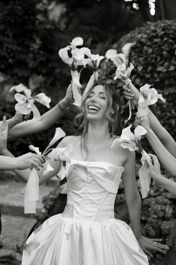 An Effortlessly Chic Garden Wedding in Mallorca with Vintage Details & Mountain Views