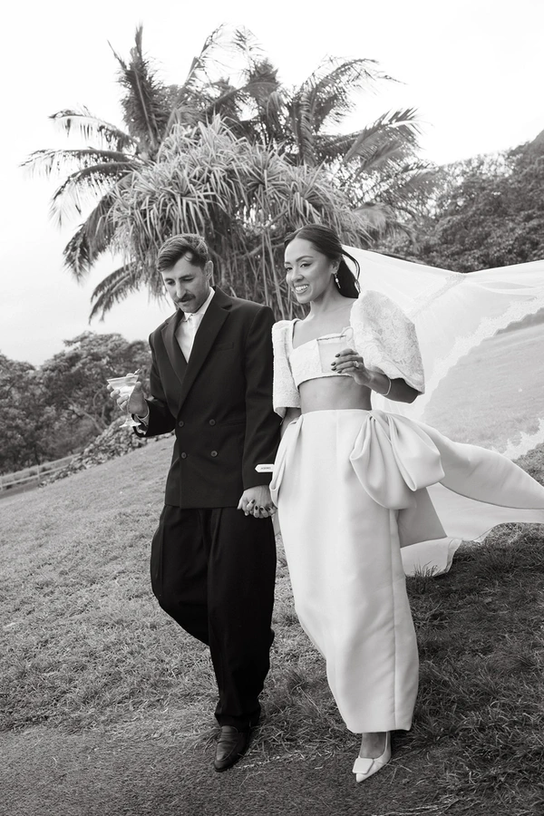 A Bold & Artfully Designed Wedding on the Lush Tropical Shores of Oahu, Hawaii