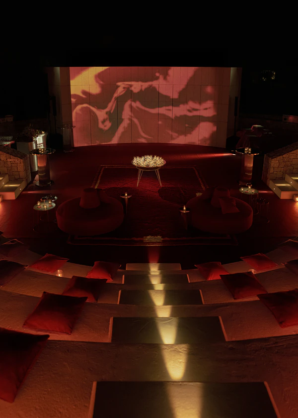 A Cinematic & Artistic Color-Washed Wedding Weekend at Amanzoe in Greece