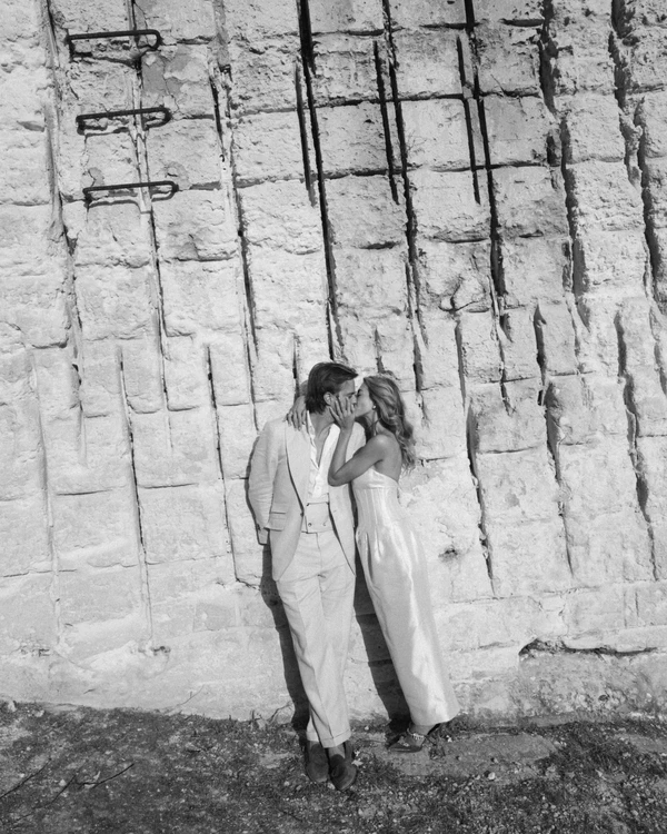 An Intimate Menorca Quarry Wedding with Avant-Garde Design & Vintage Bridal Looks