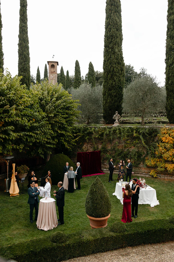 A Romantic Black-Tie Wedding Weekend at Villa Cetinale in Tuscany