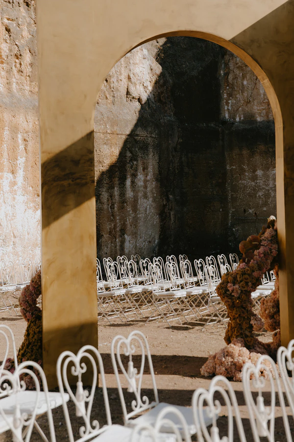 Pastel Florals, Golden Arches & a Dance-Filled Night at This Menorca Quarry Wedding