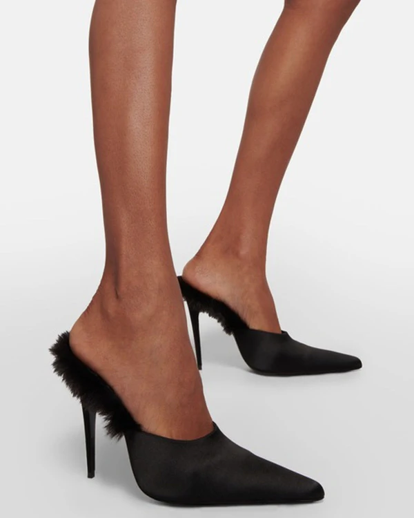 Fluffy Shoes for a Winter Wedding