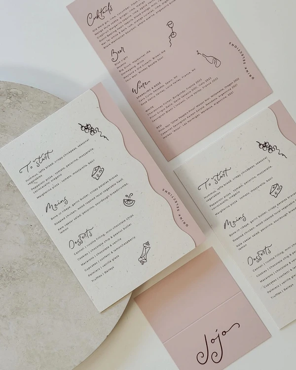 30 Fresh & Stylish Wedding Menu Designs Perfect for Summer