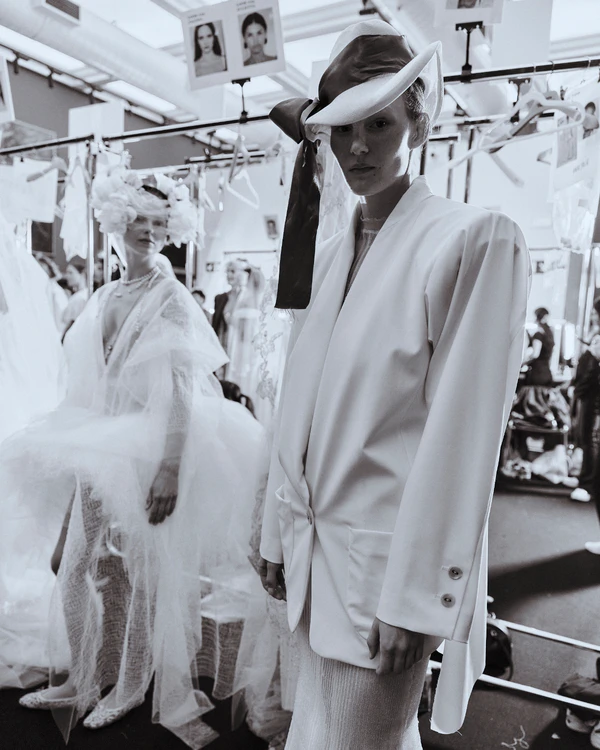 Backstage at Vivienne Westwood's Debut Bridal Runway Show