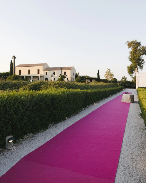 A Four-Day Fuchsia-Filled Seaside Wedding in Crete