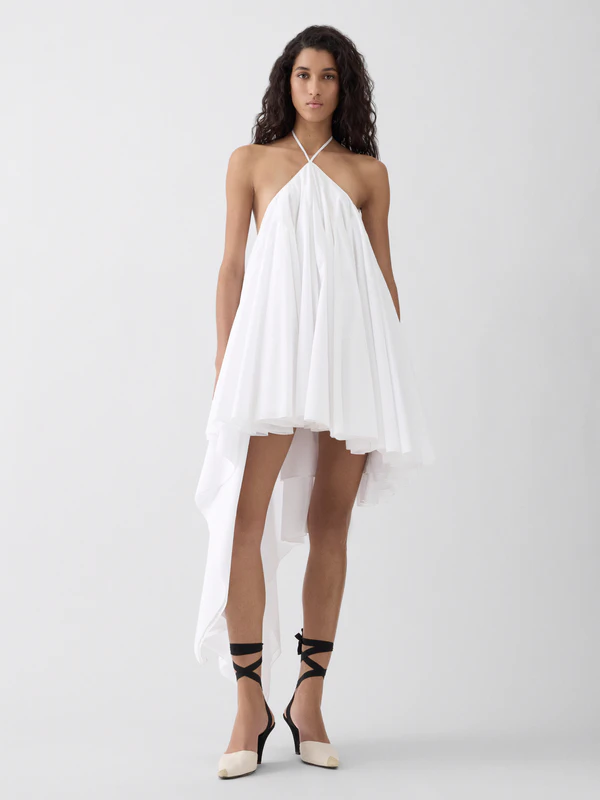 <a href="https://www.jacquemus.com/en_us/the-triangle-mini-dress/DRW00764AW00777100.html">JACQUEMUS The Triangle Mini Dress</a>, $2,200