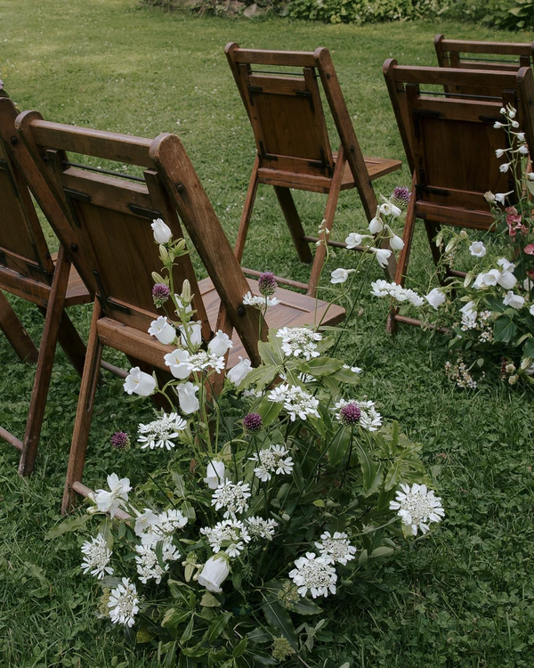 A Romantic Garden Wedding with Whimsical Foraged Blooms & Berries