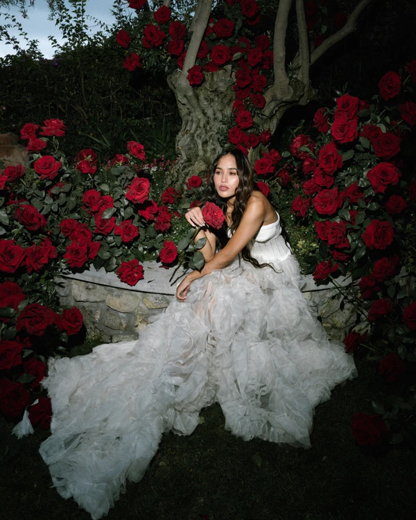 A High Fashion Wedding Laced with Red Roses on the Amalfi Coast, Italy