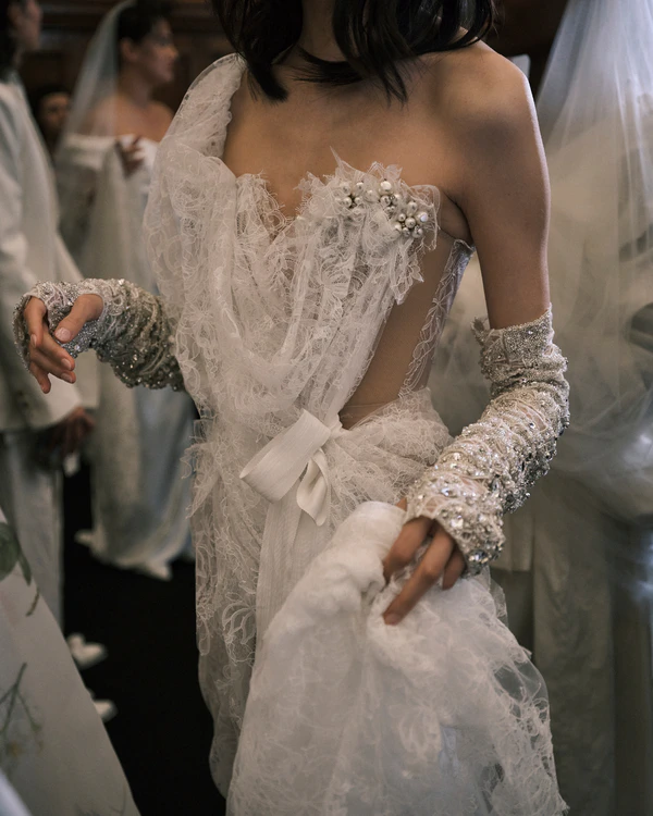 Backstage at Vivienne Westwood's Debut Bridal Runway Show