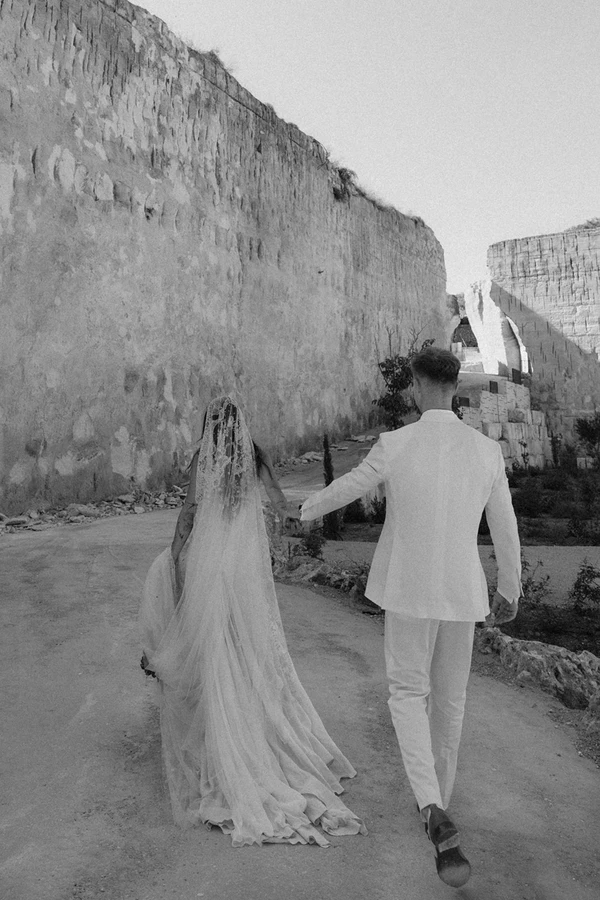 Giant Sculptural Florals & Dreamy Drapery by Mia Sylvia at This Stone Quarry Wedding in Menorca — photo 2