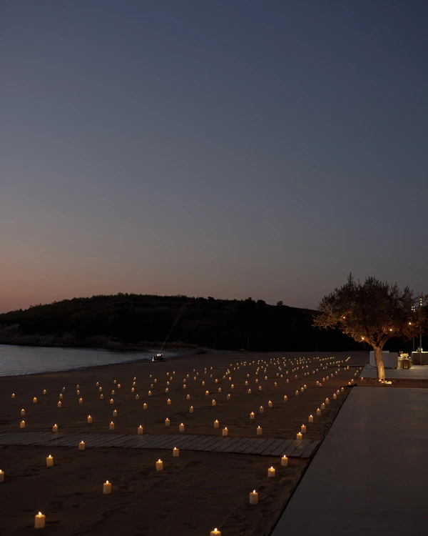 A Cinematic & Artistic Color-Washed Wedding Weekend at Amanzoe in Greece