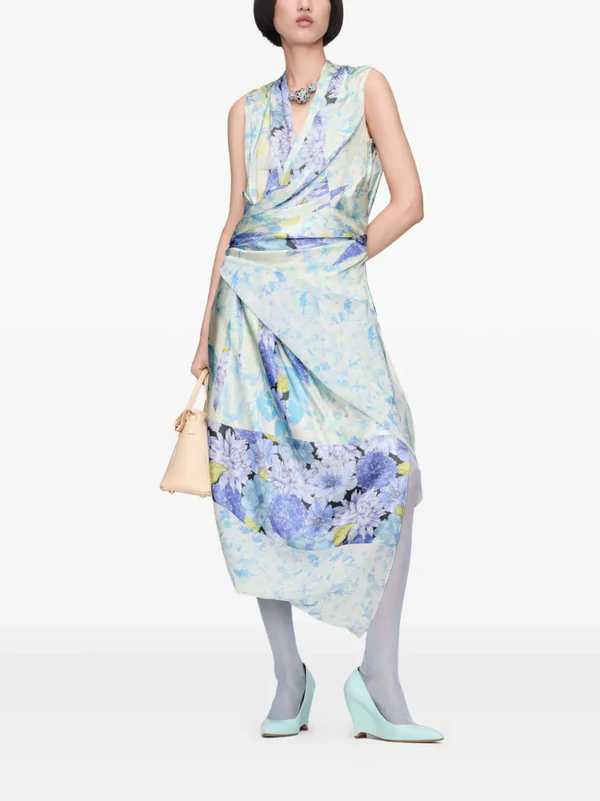 <a href="https://www.farfetch.com/shopping/women/maison-margiela-floral-draped-midi-dress-item-34315332.aspx">MAISON MARGIELA Dress</a> from Farfetch, $2683