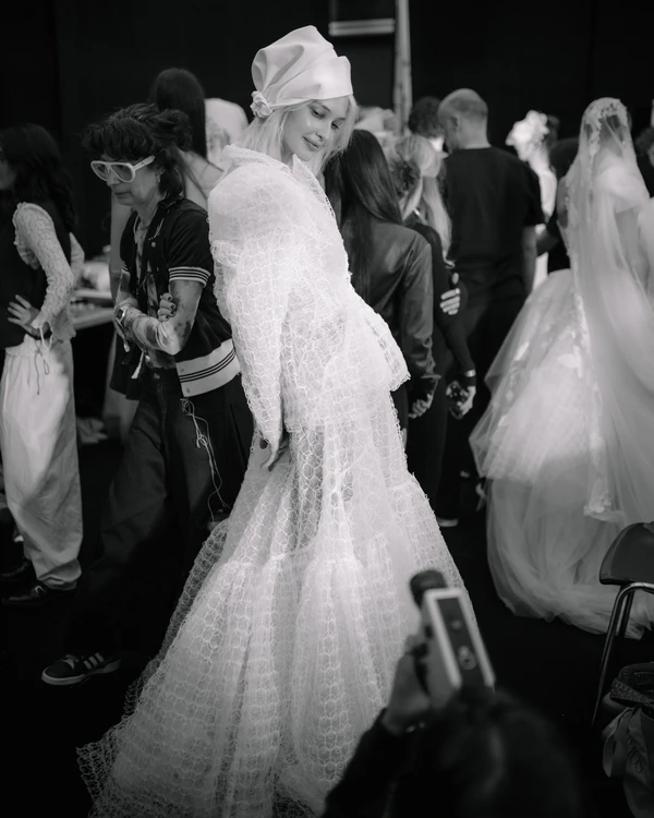 Backstage at Vivienne Westwood's Debut Bridal Runway Show
