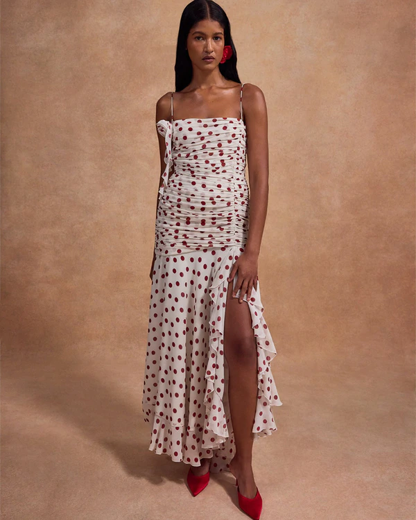 30 Stylish and So On-Trend Polka Dot Wedding Guest Dresses