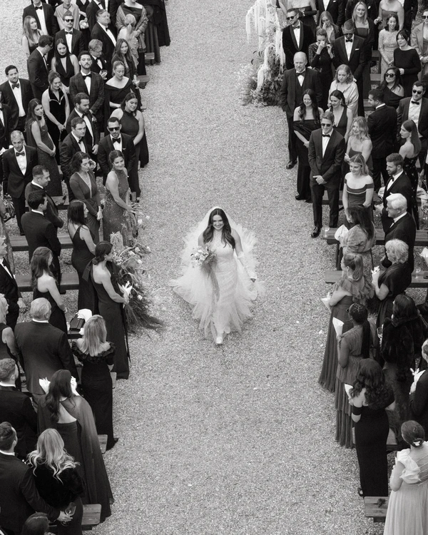 A Romantic Parisian Wedding in a Cinematic Open-Air Abbey