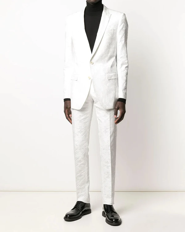 16 White Suits for Grooms