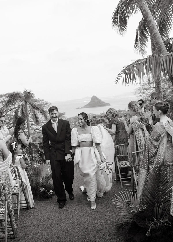 A Bold & Artfully Designed Wedding on the Lush Tropical Shores of Oahu, Hawaii
