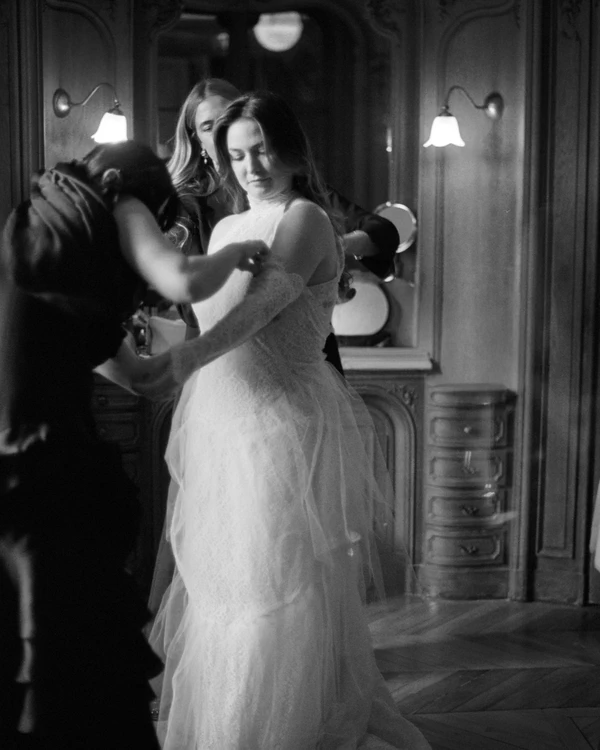 A Romantic Parisian Wedding in a Cinematic Open-Air Abbey