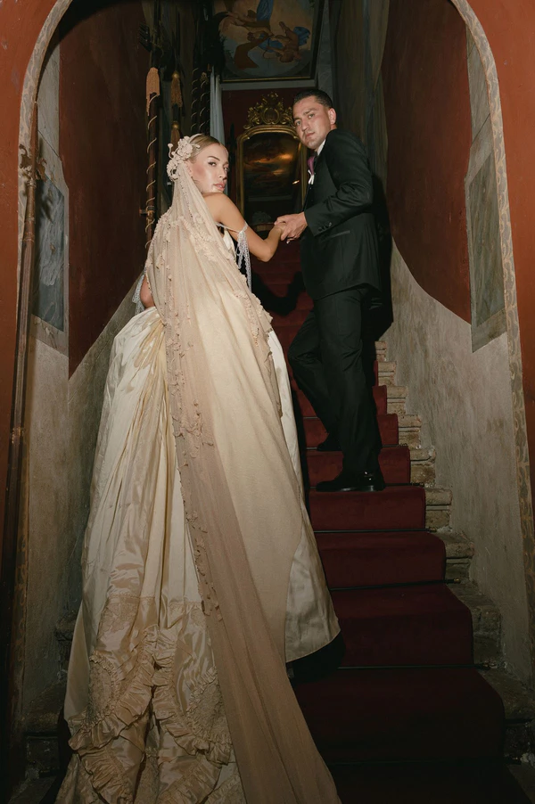 Vintage-Inspired Couture Takes Center Stage at This Chicly Curated Castle Wedding in Rome