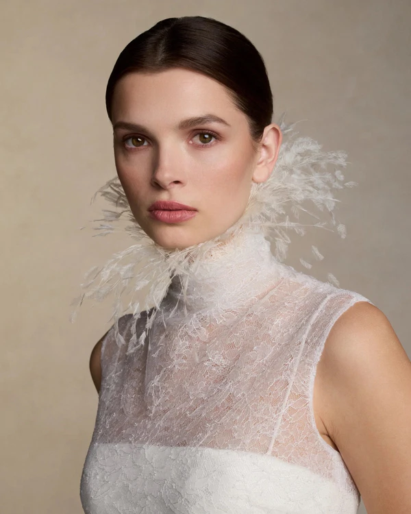 <a href="https://www.daniellefrankelstudio.com/products/feather-collar">DANIELLE FRANKEL Feather Collar</a>, $650