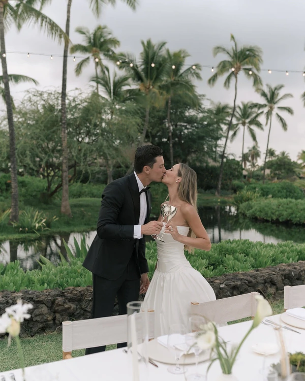 A Tropical Black-Tie Beach Wedding Weekend in Hawaii
