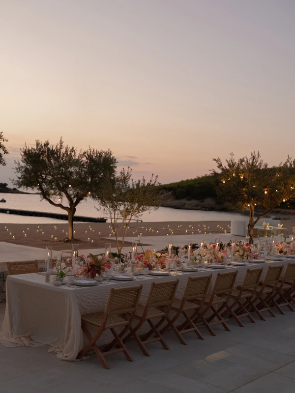 A Cinematic & Artistic Color-Washed Wedding Weekend at Amanzoe in Greece