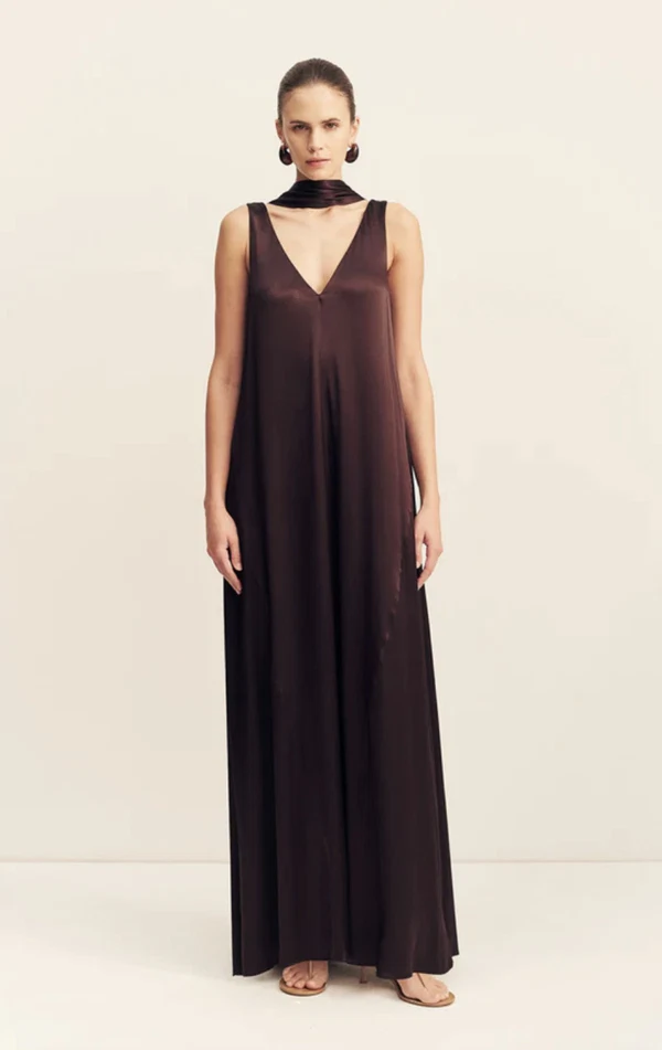 <a href="https://shonajoy.com/products/la-lune-scarf-panelled-maxi-dress-espresso">SHONA JOY Scarf Maxi Dress, $380</a>