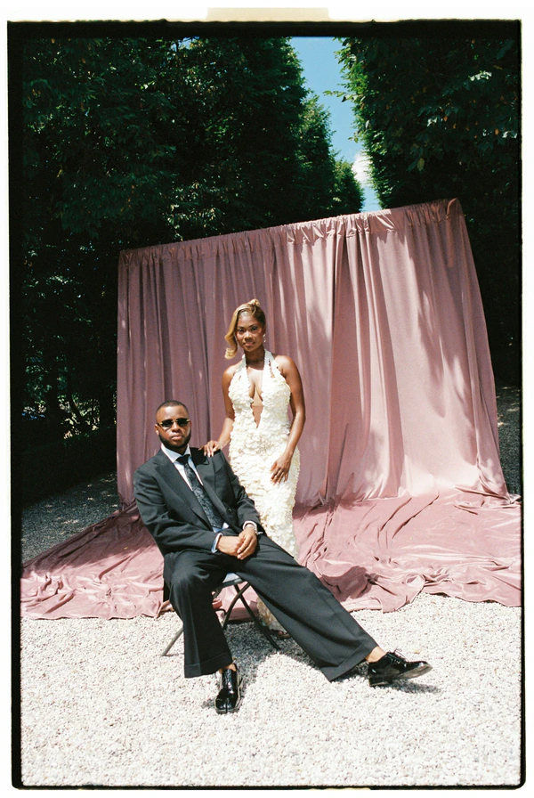 An Event Stylist’s Magical Italian Garden Wedding with a Vintage Red Ferrari & Forest Reception