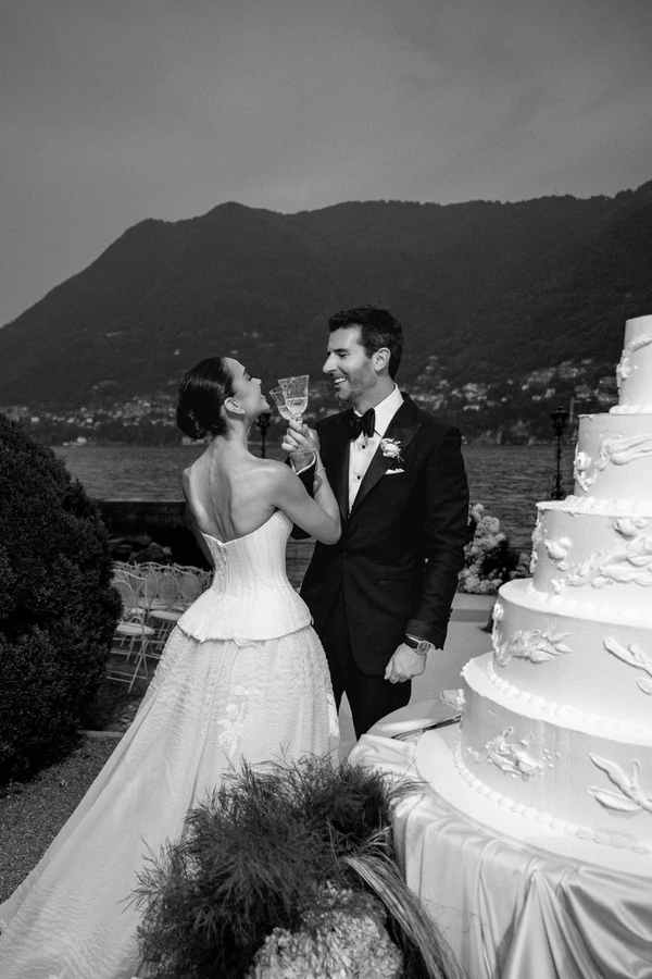 Brittany Netta’s Cinematic Lake Como Wedding Featuring a Bespoke Danielle Frankel Gown