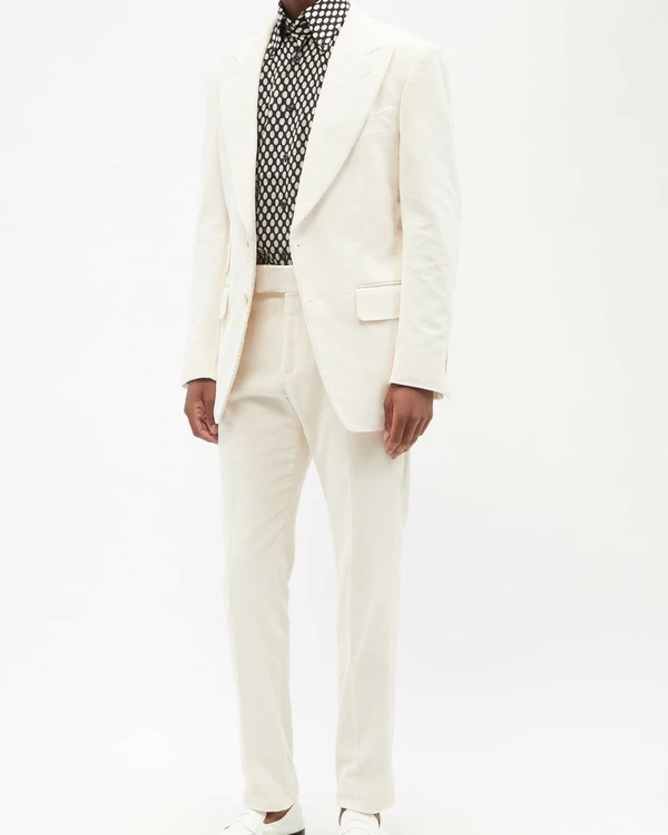 16 White Suits for Grooms