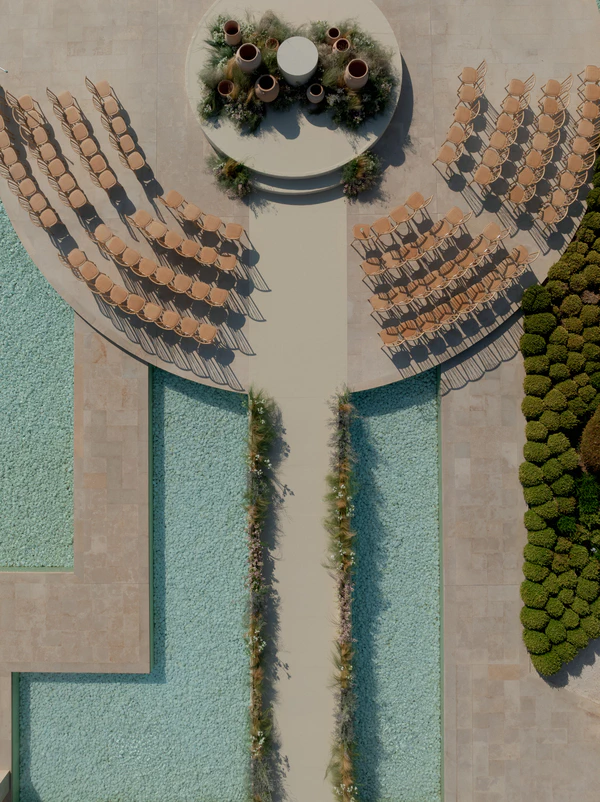 A Cinematic & Artistic Color-Washed Wedding Weekend at Amanzoe in Greece