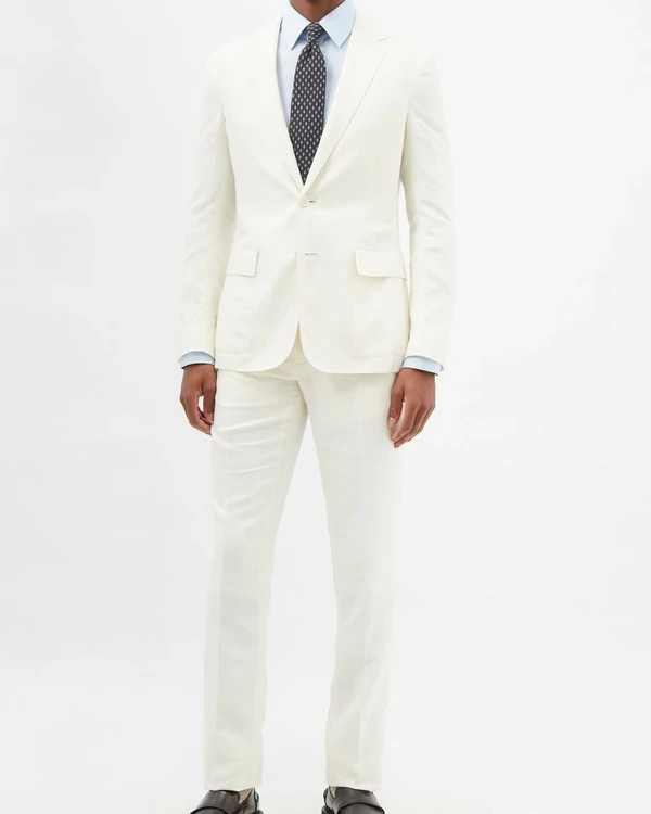 16 White Suits for Grooms