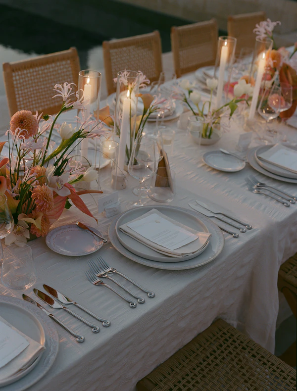 A Cinematic & Artistic Color-Washed Wedding Weekend at Amanzoe in Greece