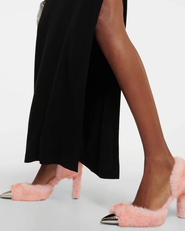 Fluffy Shoes for a Winter Wedding