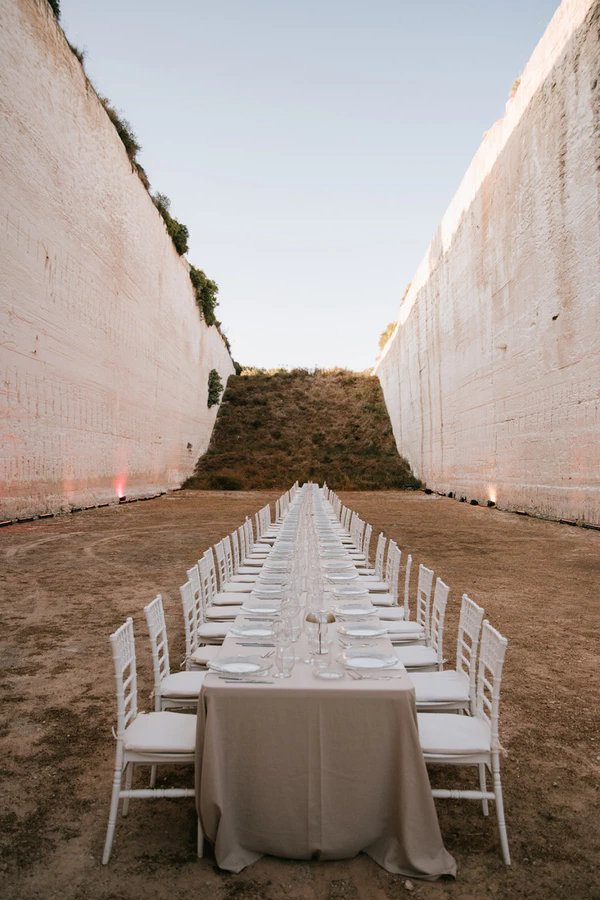 Pastel Florals, Golden Arches & a Dance-Filled Night at This Menorca Quarry Wedding