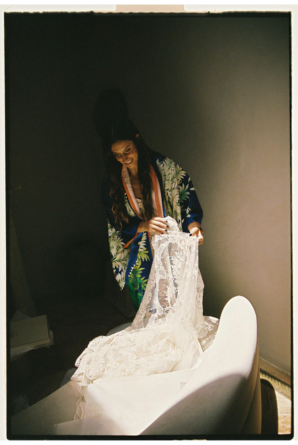 Giant Sculptural Florals & Dreamy Drapery by Mia Sylvia at This Stone Quarry Wedding in Menorca