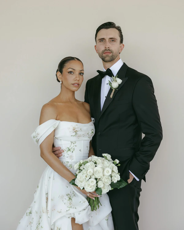 Actress Corinne Foxx Marries in Monique Lhuillier for a Fairytale Californian Wedding