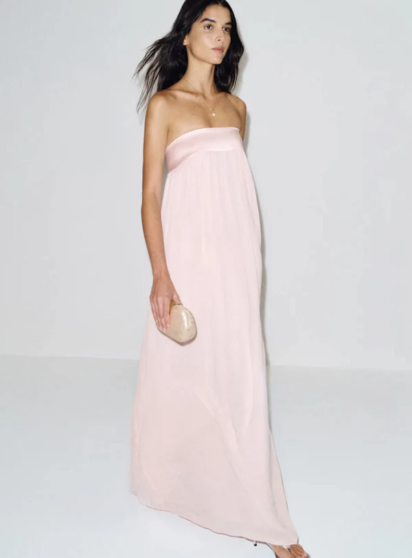 <a href="https://www.thereformation.com/products/maribelle-dress/1314708MNL.html?fbvar=nonbrandedgoogle&gad_source=1&gad_campaignid=22365519313&gbraid=0AAAAADmLagVnEc-HM2BXQvGmD1Z62YGMf&gclid=CjwKCAjwlY3WBhANEiwApsNrLbkT4y_myN5qtdjjgU3XmHmlpduyHZ7rQhVNcWBNTicEpStCF2FbZhoCo38QAvD_BwE&dwvar_1314708MNL_color=HRY&quantity=1">REFORMATION Strapless Dress, $348</a>