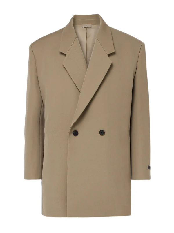 <a href="https://www.mrporter.com/en-us/mens/product/fear-of-god/clothing/double-breasted-blazers/eternal-california-oversized-double-breasted-virgin-wool-and-cotton-blend-twill-blazer/1647597330238205">FEAR OF GOD Blazer</a> from Mr Porter, $1133