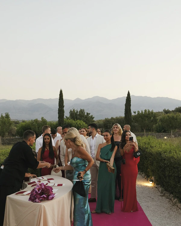 A Four-Day Fuchsia-Filled Seaside Wedding in Crete