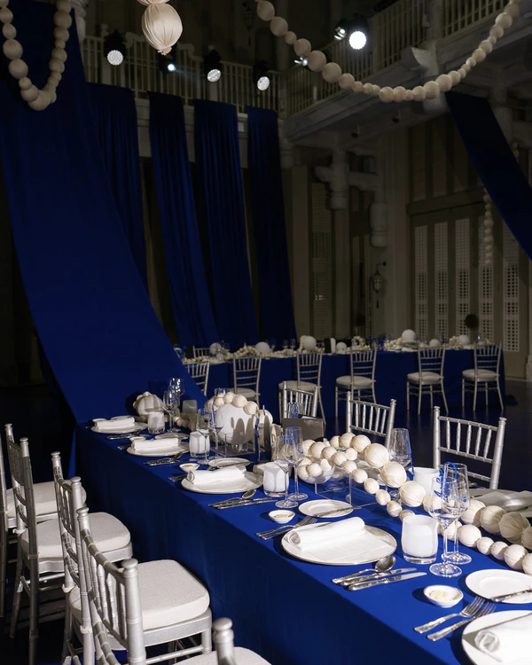 An Avant-Garde Vietnamese Beach Wedding Splashed in Cobalt Blue