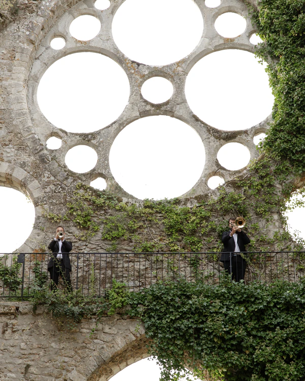 A Romantic Parisian Wedding in a Cinematic Open-Air Abbey